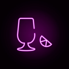 juice neon icon. Elements of bar set. Simple icon for websites, web design, mobile app, info graphics