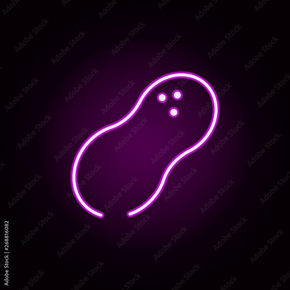 Poster peanut neon icon. elements of bar set. simple icon for websites, web design, mobile app, info graphi