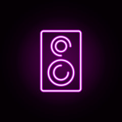 speakers neon icon. Elements of bar set. Simple icon for websites, web design, mobile app, info graphics
