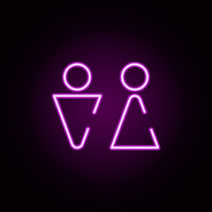 wc neon icon. Elements of bar set. Simple icon for websites, web design, mobile app, info graphics
