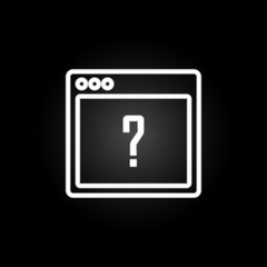 browser favorite webpage neon icon. Elements of browser set. Simple icon for websites, web design, mobile app, info graphics