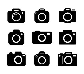 zestaw aparatów fotograficznych ikona