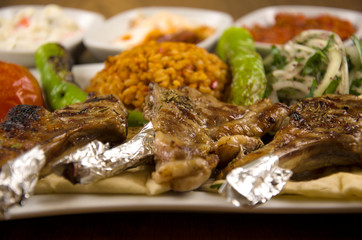 Turkish Grilled Chop and Turkish Appetizers