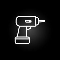 electricity, driller neon icon. Elements of electricity set. Simple icon for websites, web design, mobile app, info graphics