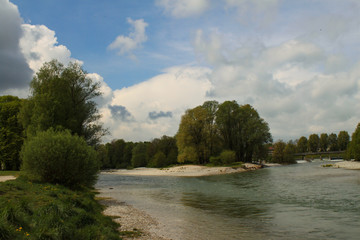 Frühling an der Isar in München (Flaucher)