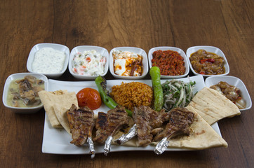 Turkish Grilled Chop and Turkish Appetizers