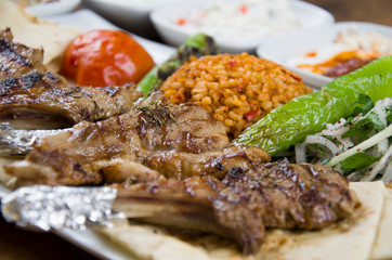 Turkish Grilled Chop and Turkish Appetizers