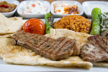 Turkish Grilled Steak and Turkish Appetizers
