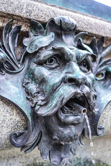 Sculpture of head of lion