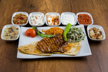 Turkish Grilled Steak and Turkish Appetizers