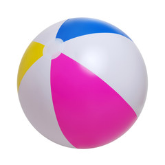 Beach ball on white
