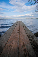 image of the bridge over the lake Valdai in Russia