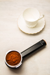 cup for coffee with filter holder
