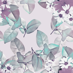 Chamomile seamless pattern.