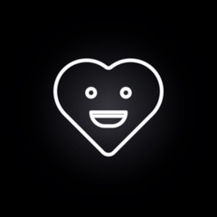 emoji grinning neon icon. Elements of electricity set. Simple icon for websites, web design, mobile app, info graphics