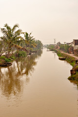 A village of rice farmers in the northern part of Vietnam