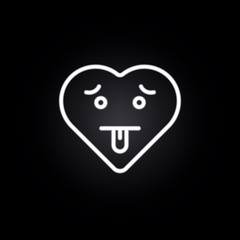 bad emoji neon icon. Elements of electricity set. Simple icon for websites, web design, mobile app, info graphics