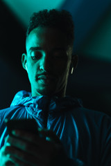 Close up of a confident young african man