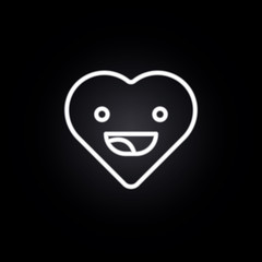 emoji happy neon icon. Elements of electricity set. Simple icon for websites, web design, mobile app, info graphics