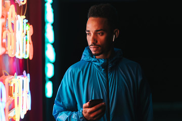 Confident young african sports man