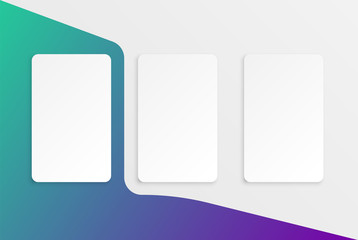 Colorful card template for web usage, vector illustration