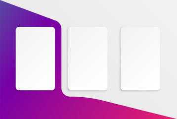 Colorful card template for web usage, vector illustration