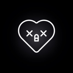 emoji panic neon icon. Elements of electricity set. Simple icon for websites, web design, mobile app, info graphics