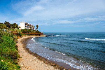 Obraz premium seaside promenade in La Cala De Mijas, Costa del Sol, Spain