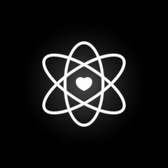 heart research neon icon. Elements of Heartbeat set. Simple icon for websites, web design, mobile app, info graphics