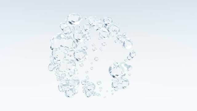 Underwater bubbles in slow motion