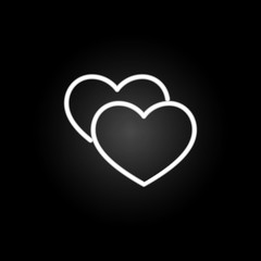 heart couple neon icon. Elements of Heartbeat set. Simple icon for websites, web design, mobile app, info graphics
