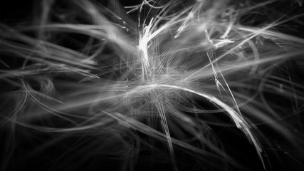 Abstract Black and White paint brush