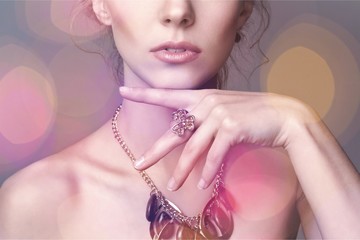 Young beautiful woman with jewelry