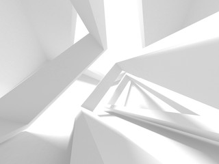 Futuristic White Architecture Design Background