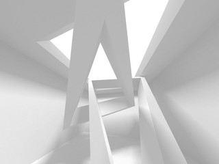 Futuristic White Architecture Design Background