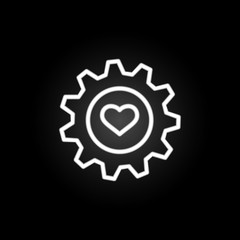 heart repair neon icon. Elements of Heartbeat set. Simple icon for websites, web design, mobile app, info graphics