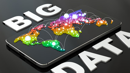 How Big Data is Transforming Mobile App Development - 3d render