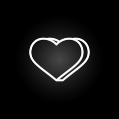 heart 3d form neon icon. Elements of Heartbeat set. Simple icon for websites, web design, mobile app, info graphics