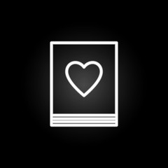 book with heart  neon icon. Elements of Heartbeat set. Simple icon for websites, web design, mobile app, info graphics