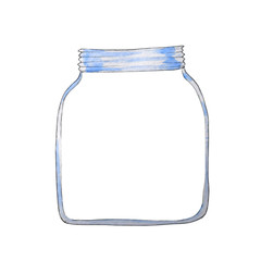 Hand painted watercolor space elements.