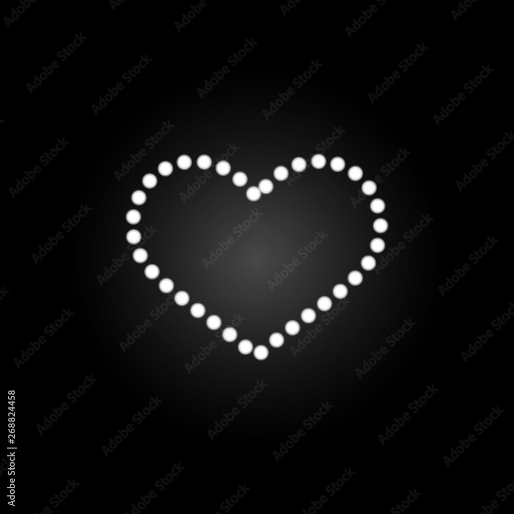 Poster heart of dots neon icon. elements of heartbeat set. simple icon for websites, web design, mobile app