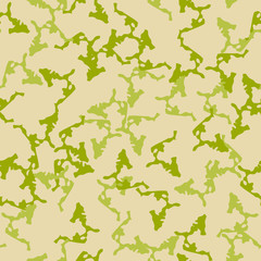 Field camouflage of various shades of green and beige colors