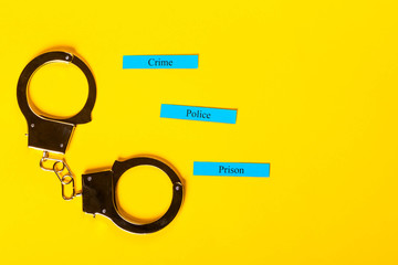 Crime Concept with handcuffs