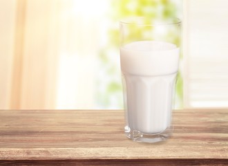 Glass of milk isolated on white