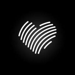 heart with lines neon icon. Elements of Heartbeat set. Simple icon for websites, web design, mobile app, info graphics