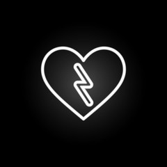 heart storm neon icon. Elements of Heartbeat set. Simple icon for websites, web design, mobile app, info graphics