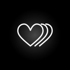 heart movement neon icon. Elements of Heartbeat set. Simple icon for websites, web design, mobile app, info graphics