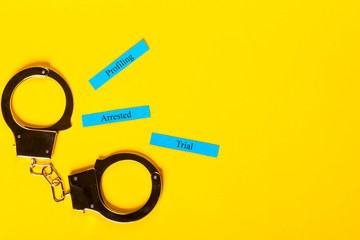 Crime Concept with handcuffs
