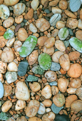 Vertical Image of Pebble Stones Walkway for Background or Banner