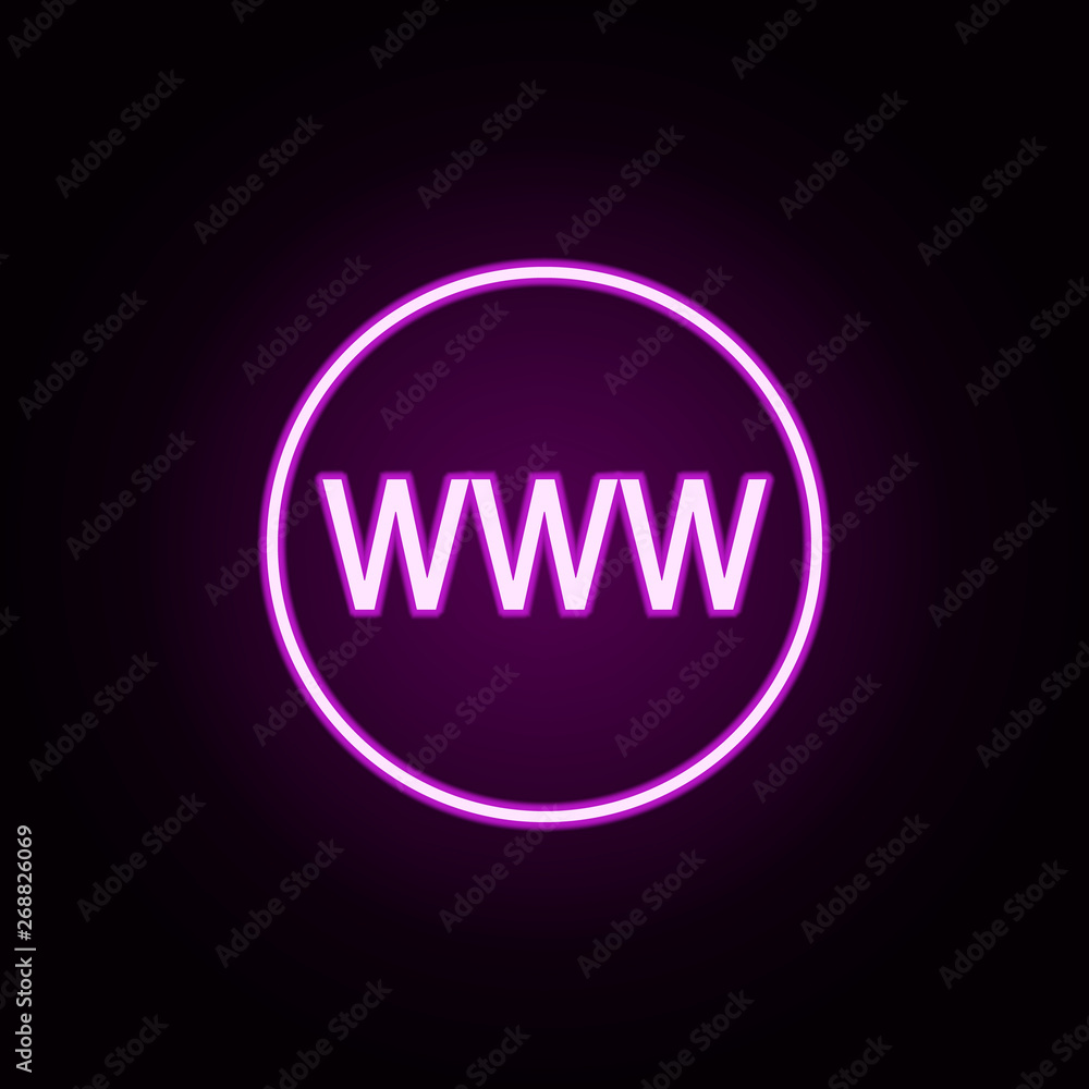 Poster site neon icon. elements of online and web set. simple icon for websites, web design, mobile app, in